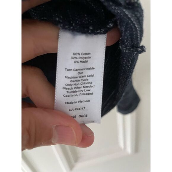 Talbots blue and white heather striped lightweight hoodie sweatshirt MP - Picture 3 of 4